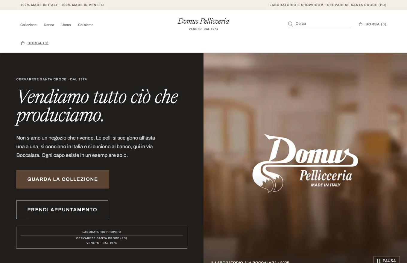 Domus: Anteprima del nuovo sito Domus Pellicceria